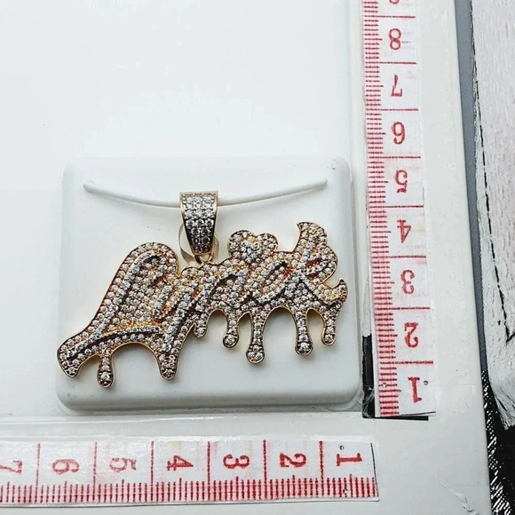 "14K Gold Plated Cubic Zircon Pendant, INUS1BR221 - Picture 9 of 9